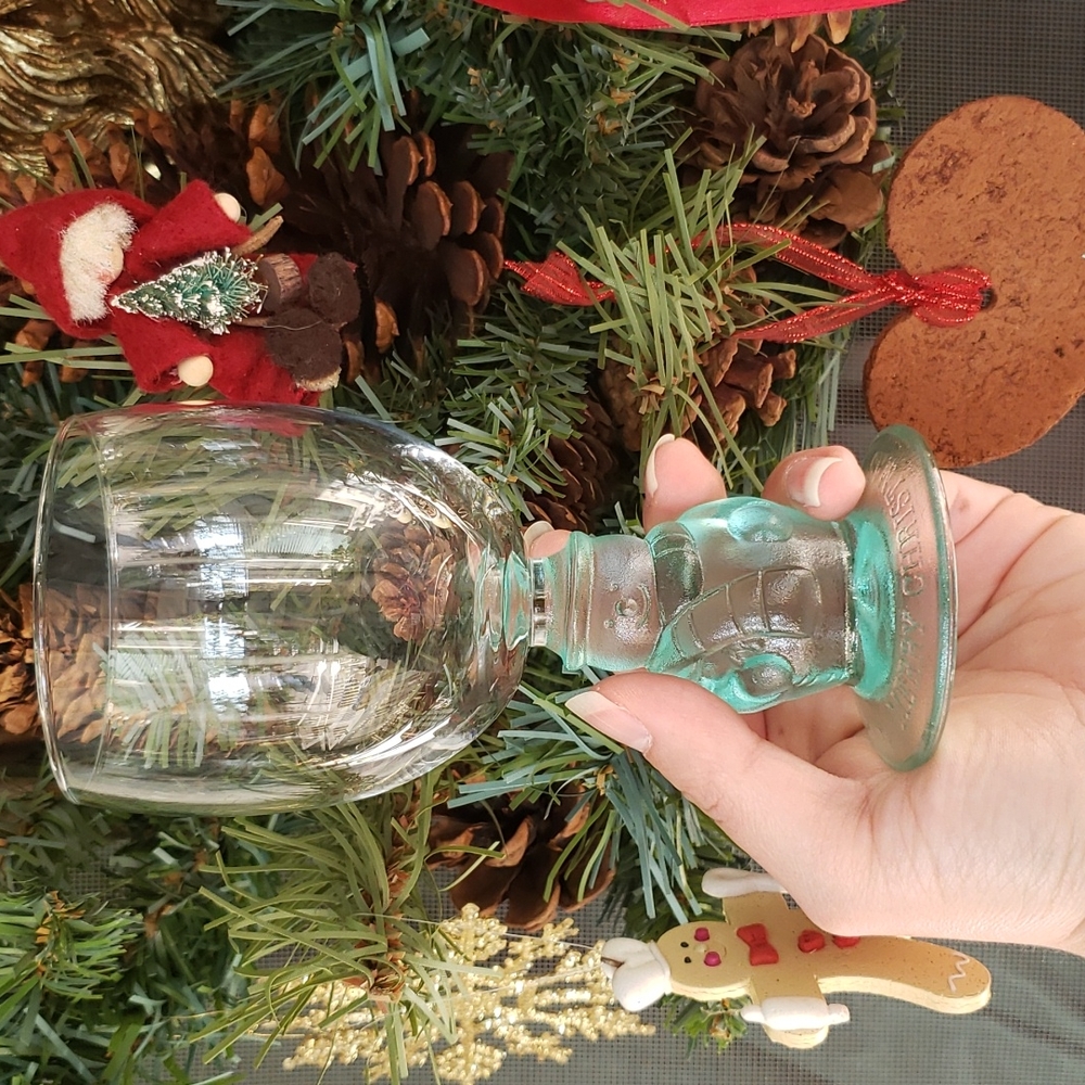 Kentucky Fried Chicken Snowman Glass Cup Snowman Wine Glass